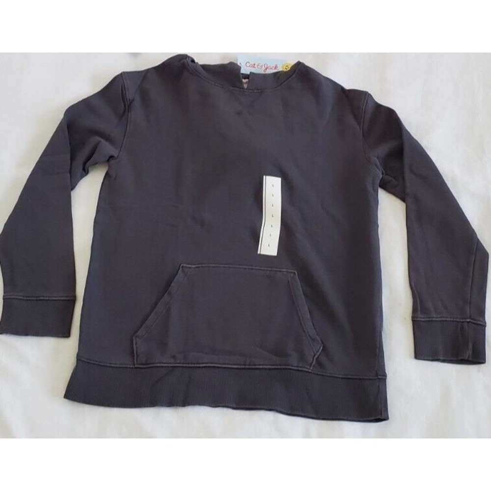 Target Kids Unisex Cat and Jack  Hoodie Sweatshirt Heather Gray Size Large
